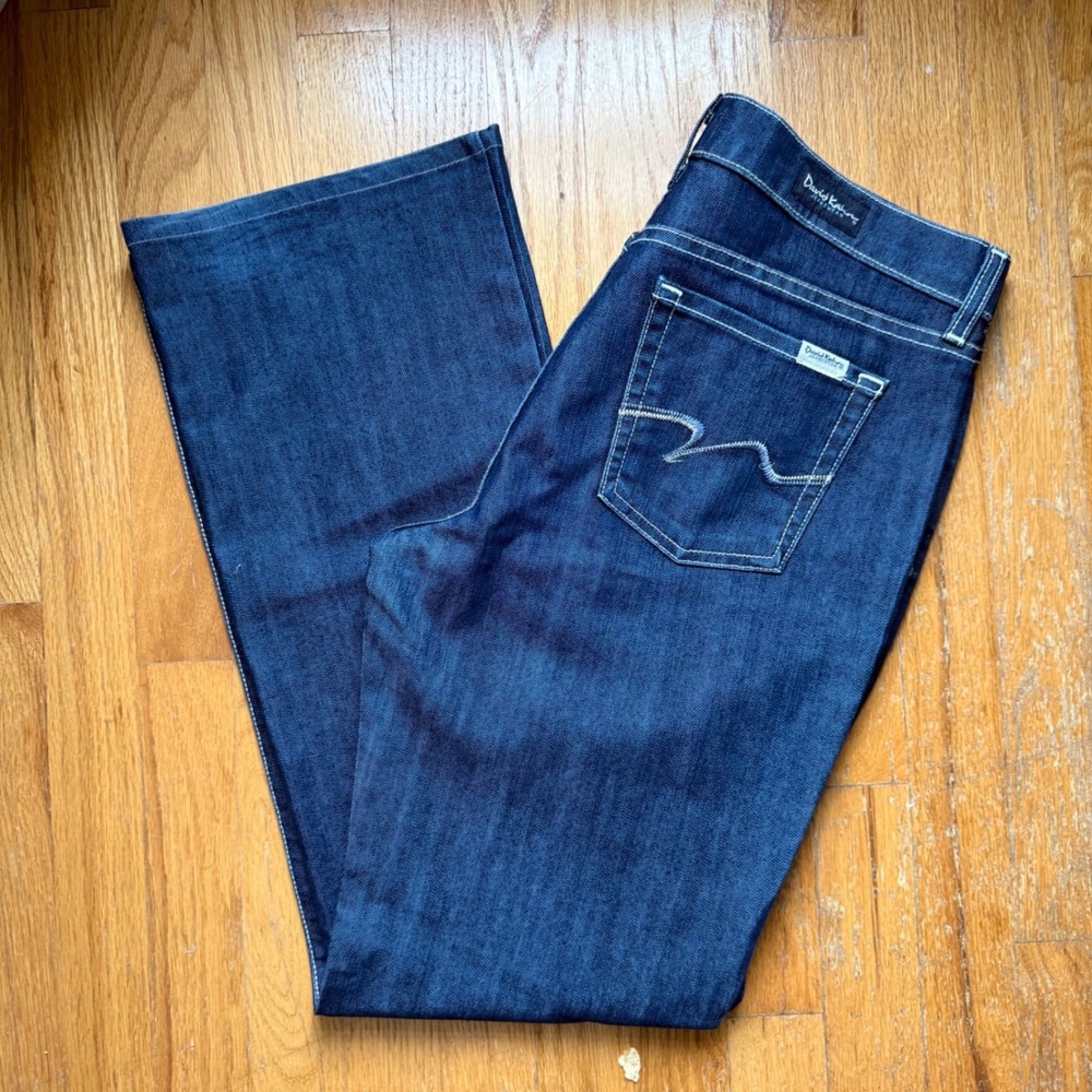David Kahn Classic Bootcut Jeans 10 Y2K Dark Wash Low Rise USA Denim Pants
